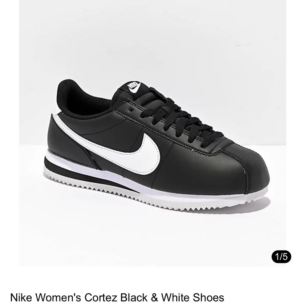 Nike Women’s Cortez Black & White Sneakers